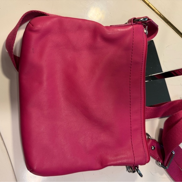 Hot Pink Leather Coach Crossbody - Picture 3 of 8
